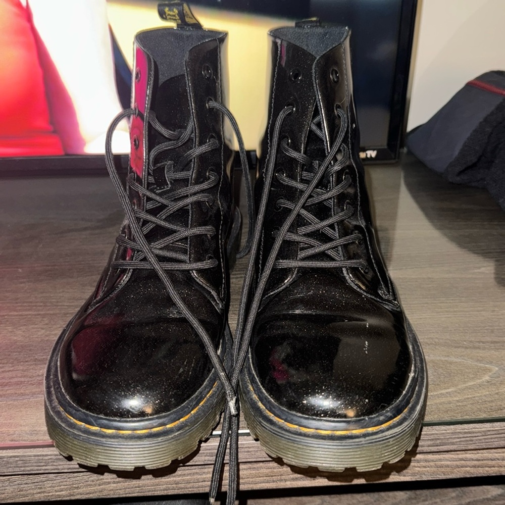 Black Glitter Dr Marten Boots